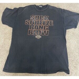 Harley Davidson T-Shirt Mens L Suck Squeeze Bang Blow Columbia South Carolina